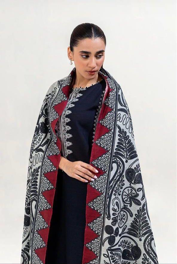 SOBIA NAZIR - 3PC LAWN EMBROIDERED SHIRT WITH MANAAR PRINTED DUPATTA AND TROUSER