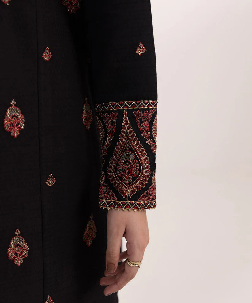 SAPPHIRE- 3PC LAWN EMBROIDERED SHIRT WITH MONARK PRINT DUPATTA AND TROUSER