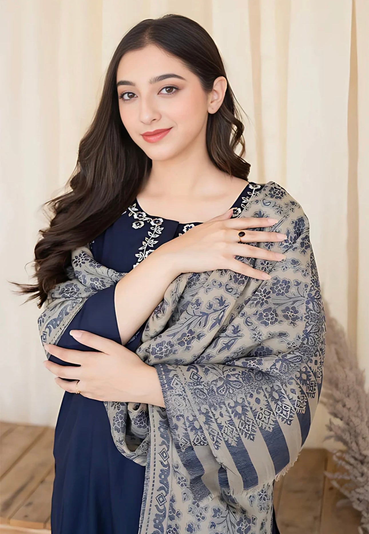 AISLING - 3PC LAWN EMBROIDERED SHIRT WITH MANAAR PRINTED DUPATTA AND TROUSER