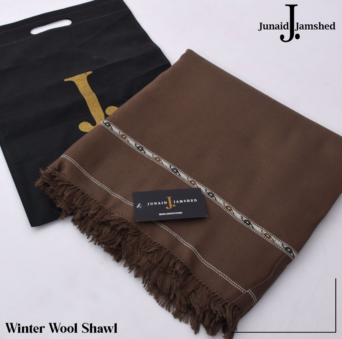 J. GENTS WOOL SHAWL BROWN