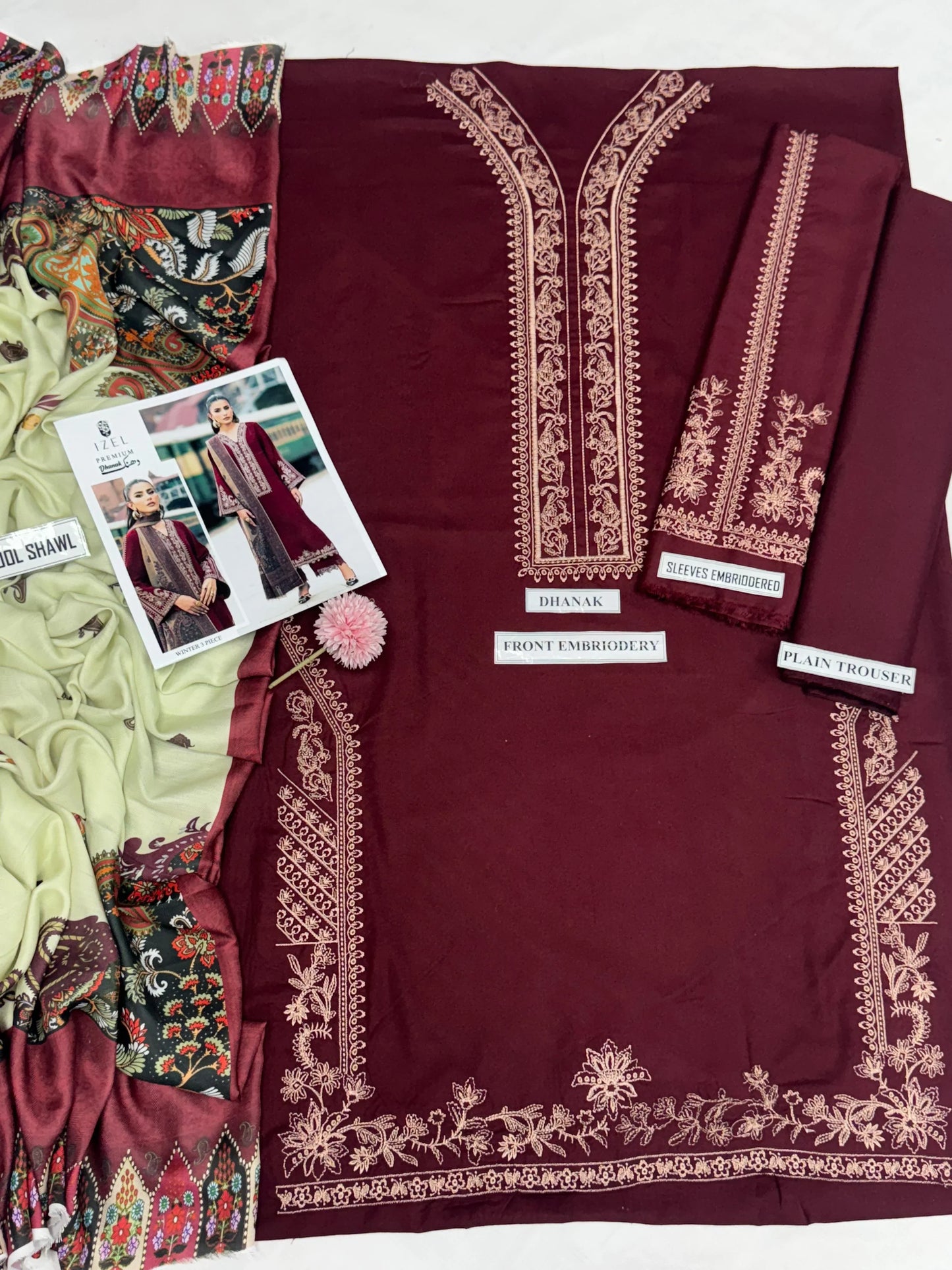 IZEL DHANAK 3PC | EMBROIDERY | FF#7519
