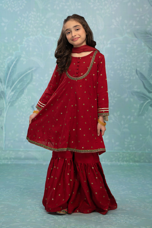 Maria.B Kids Lawn D-44 | 3Pcs Embroidered Summer Collection 2025