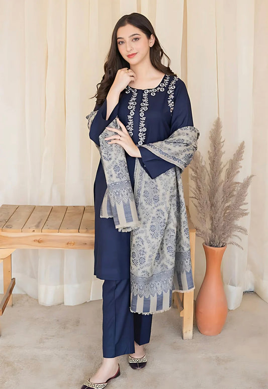 AISLING - 3PC LAWN EMBROIDERED SHIRT WITH MANAAR PRINTED DUPATTA AND TROUSER