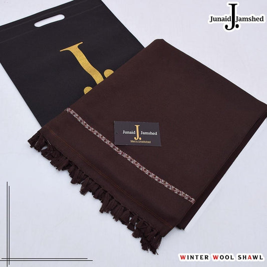 J. GENTS WOOL SHAWL DARK MEHROON