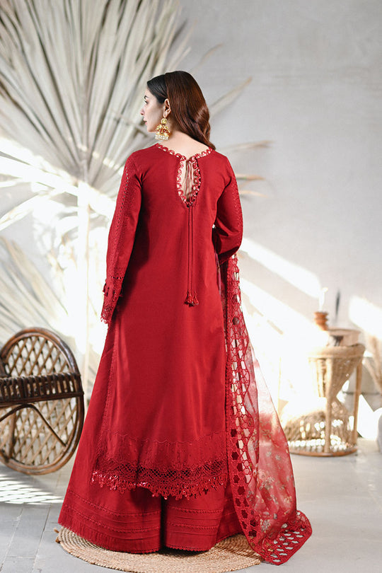 QALAMKAR LUXURY LAWN RED MB-2505