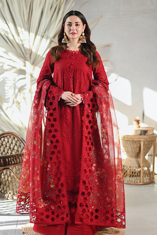 QALAMKAR LUXURY LAWN RED MB-2505