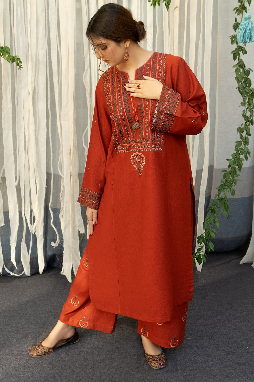 AISLING - 3PC LAWN EMBROIDERED SHIRT WITH MANAAR PRINTED DUPATTA AND TROUSER