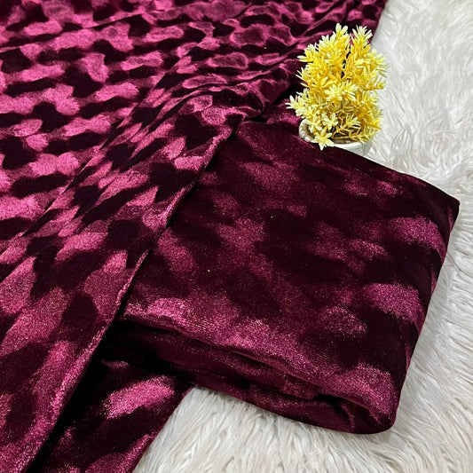 Premium Korean Velvet 2-piece Unstitched D-12