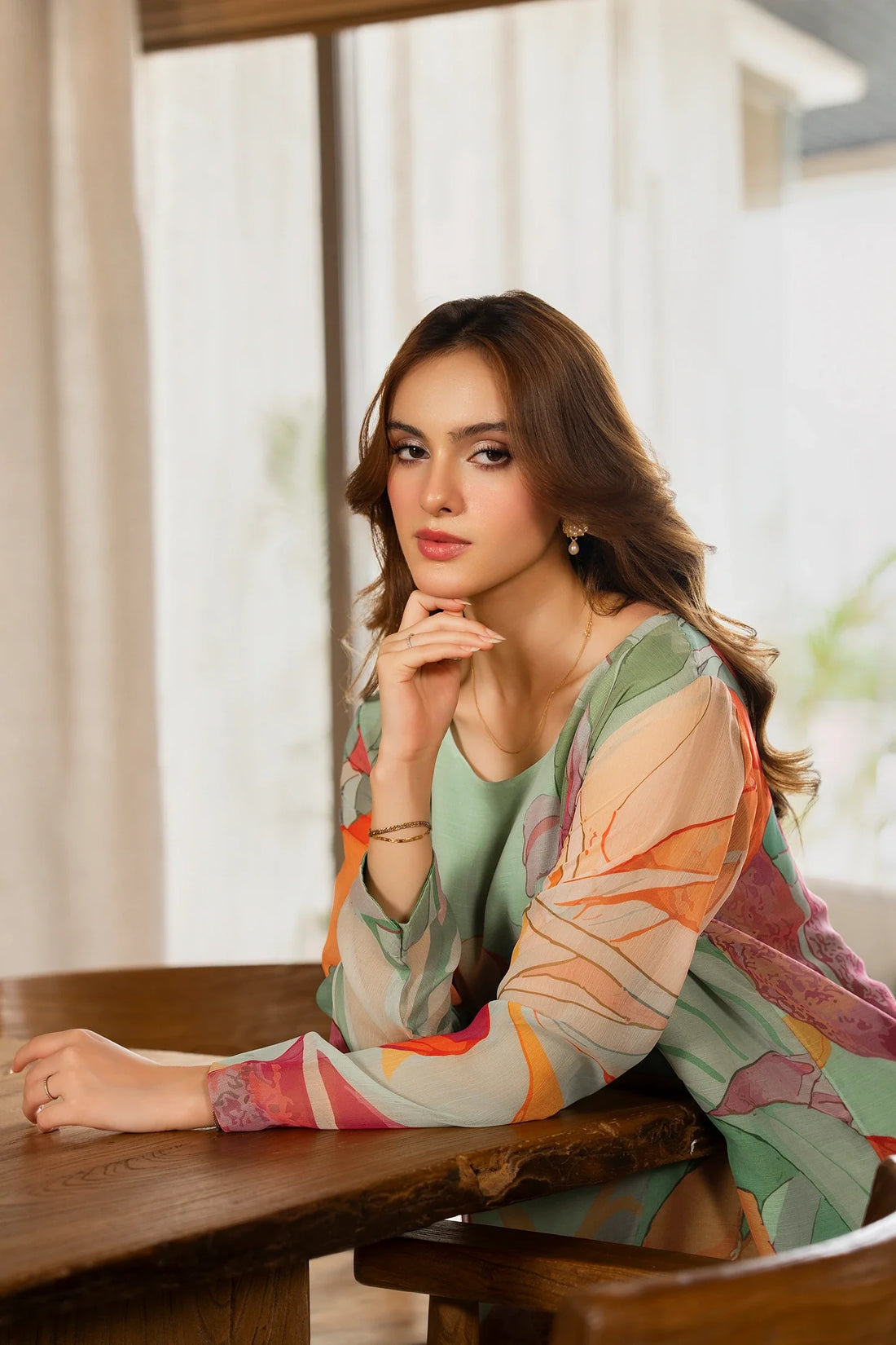 UNSTITCHED LULUSAR LAWN 2PC CO-ORD SET D#8