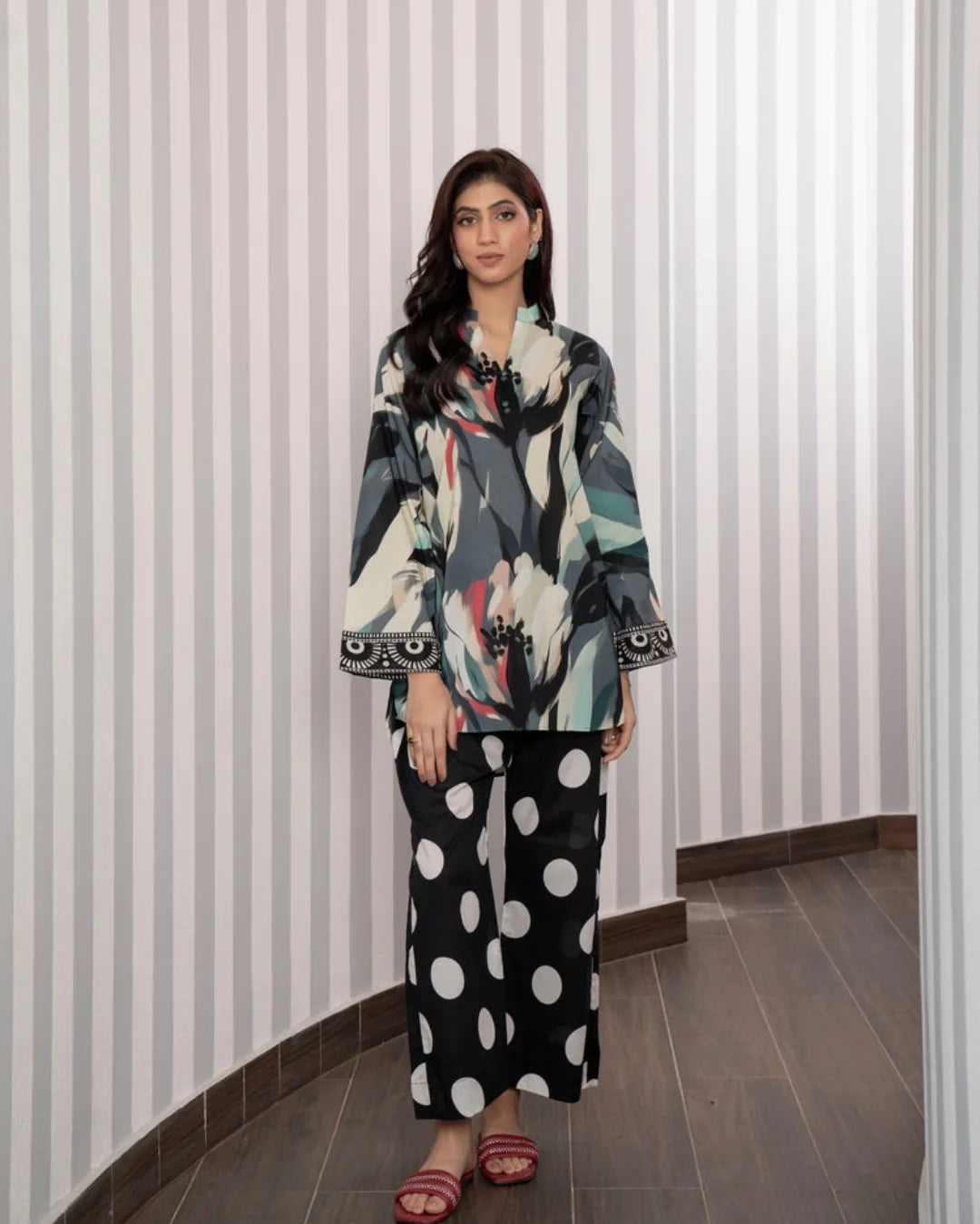 UNSTITCHED LULUSAR LAWN 2PC CO-ORD SET D#3