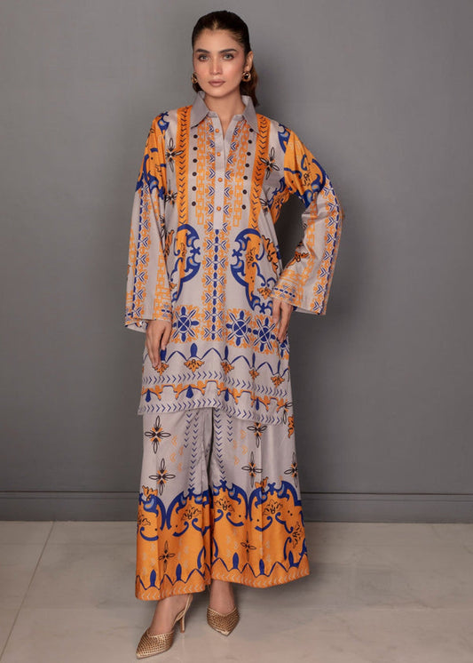 UNSTITCHED LULUSAR LAWN 2PC CO-ORD SET D#1