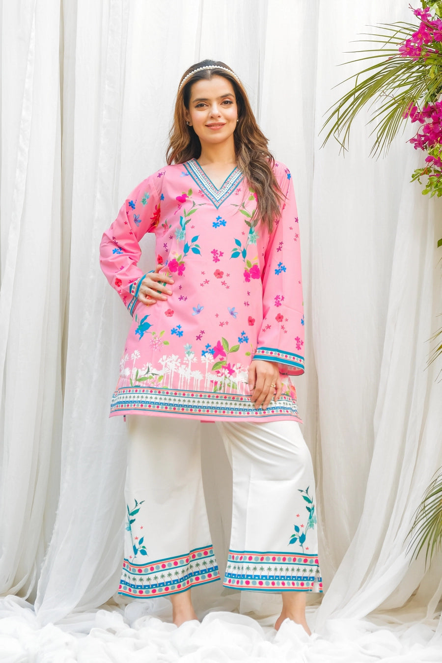 UNSTITCHED DANANEER LAWN 2PC CO-ORD SET D#10