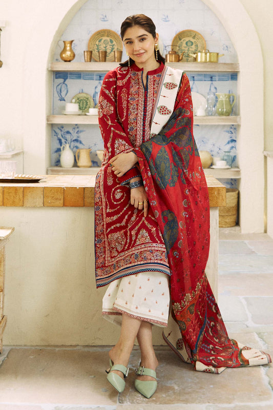 COCO ‘24 RED EMBROIDERED 3PC ZM-101